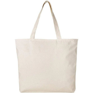 zipper canvas tote bag